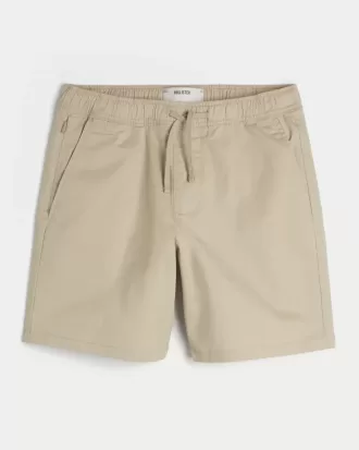Überknielange Twill-Schlupfshorts