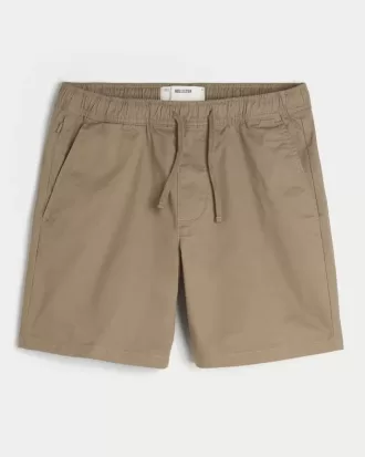 Überknielange Twill-Schlupfshorts