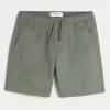Überknielange Twill-Schlupfshorts