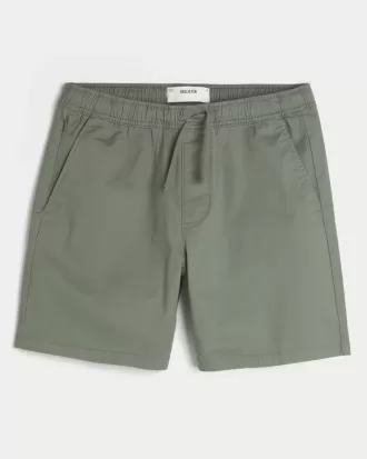 Überknielange Twill-Schlupfshorts
