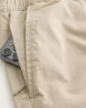 Überknielange Twill-Schlupfshorts