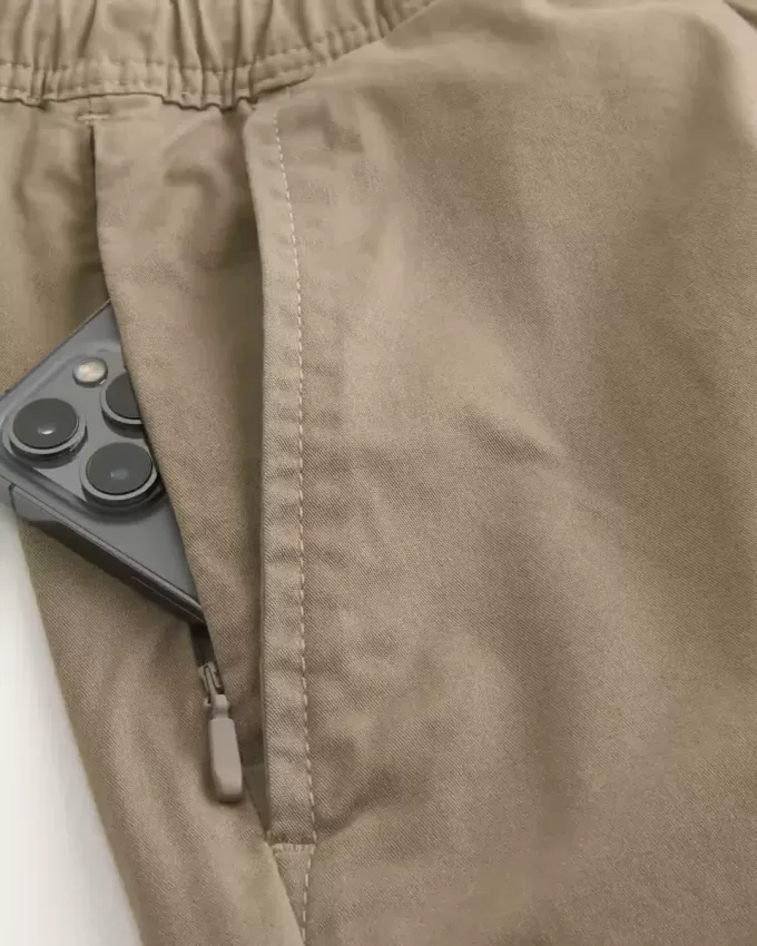 Überknielange Twill-Schlupfshorts