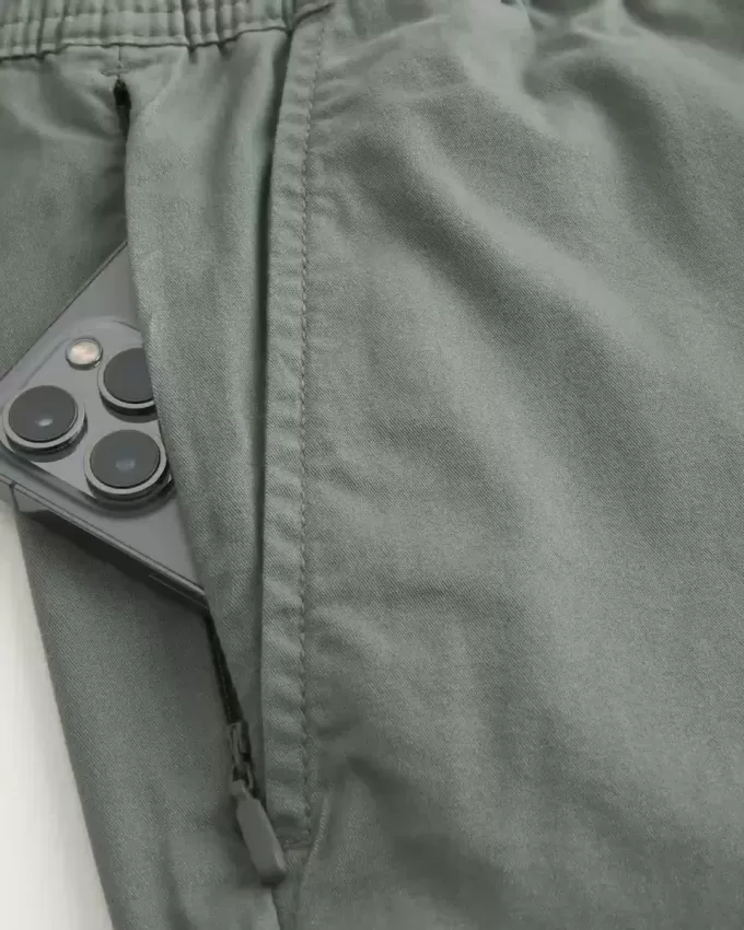 Überknielange Twill-Schlupfshorts