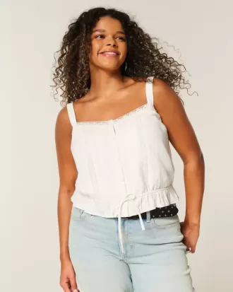 Bluse mit bequemer Cinch-Taille