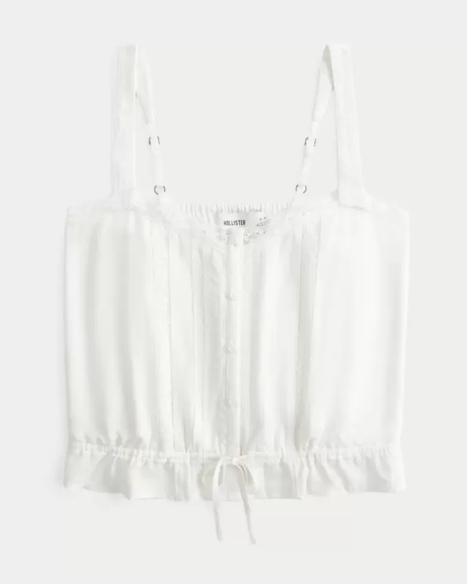 Bluse mit bequemer Cinch-Taille