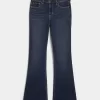Bootcut-Jeans mit mittlerer Leibhöhe und dunkler Waschung Bootcut-Jeans mit mittlerer Leibhöhe und dunkler Waschung