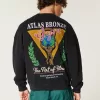 Boxy Atlas Bronze Gym Graphic Crew Sweatshirt Boxy Atlas Bronze Gym Graphic Crew Sweatshirt