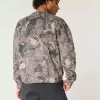 Boxy-Camouflage-Sweatshirt mit Rundhalsausschnitt und Logo