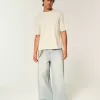 Boxy Crop Heavyweight T-Shirt mit Rundhalsausschnitt Boxy Crop Heavyweight T-Shirt mit Rundhalsausschnitt