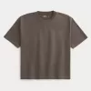 Boxy Crop Heavyweight Washed Crew T-Shirt