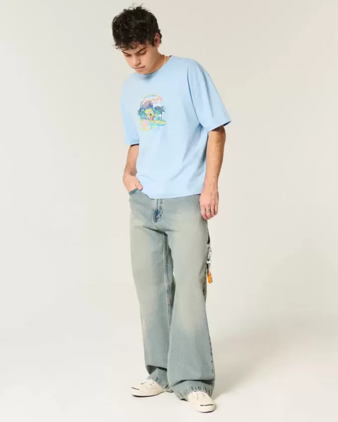 Boxy Crop T-Shirt mit SpongeBob Schwammkopf-Grafik Boxy Crop T-Shirt mit SpongeBob Schwammkopf-Grafik