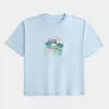 Boxy Crop T-Shirt mit SpongeBob Schwammkopf-Grafik Boxy Crop T-Shirt mit SpongeBob Schwammkopf-Grafik