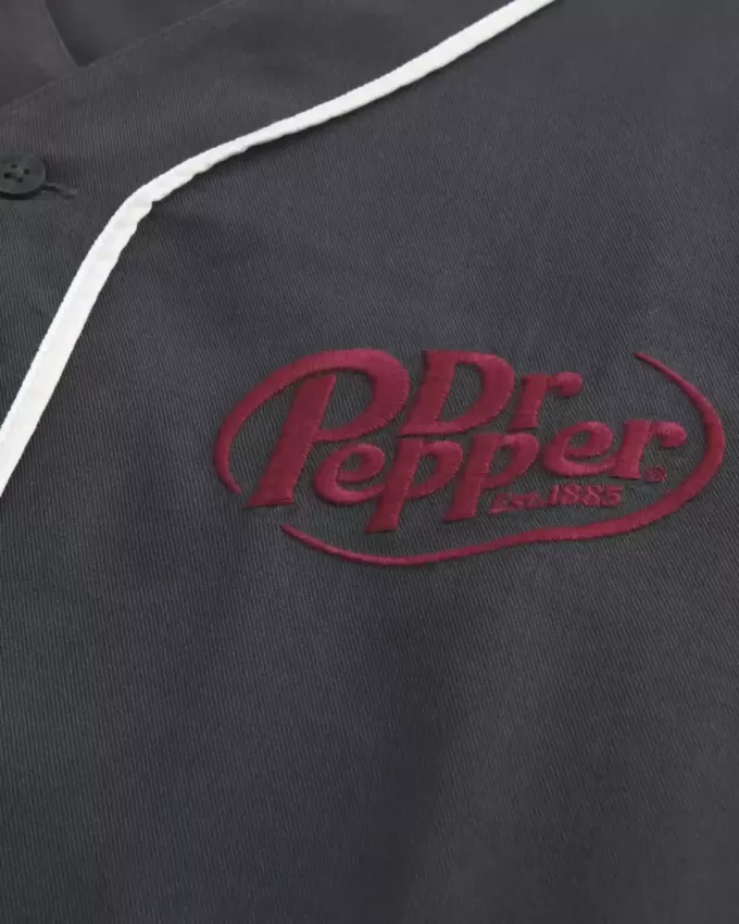 Boxy Dr Pepper Grafik-Baseball-Trikot Boxy Dr Pepper Grafik-Baseball-Trikot