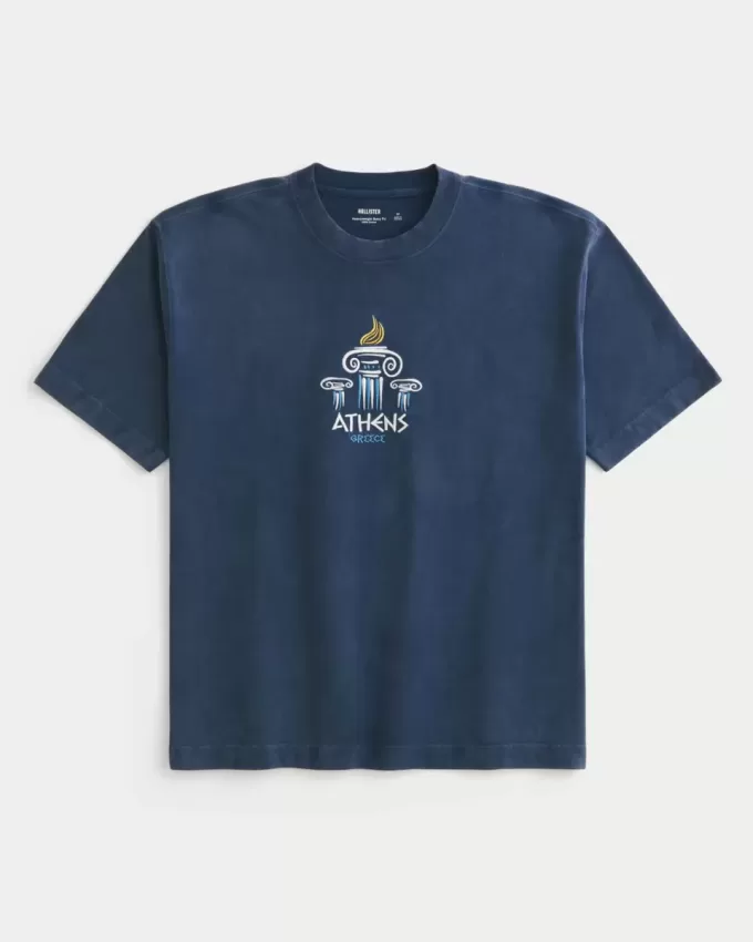 Boxy Heavyweight Athens Grafik-T-Shirt Boxy Heavyweight Athens Grafik-T-Shirt