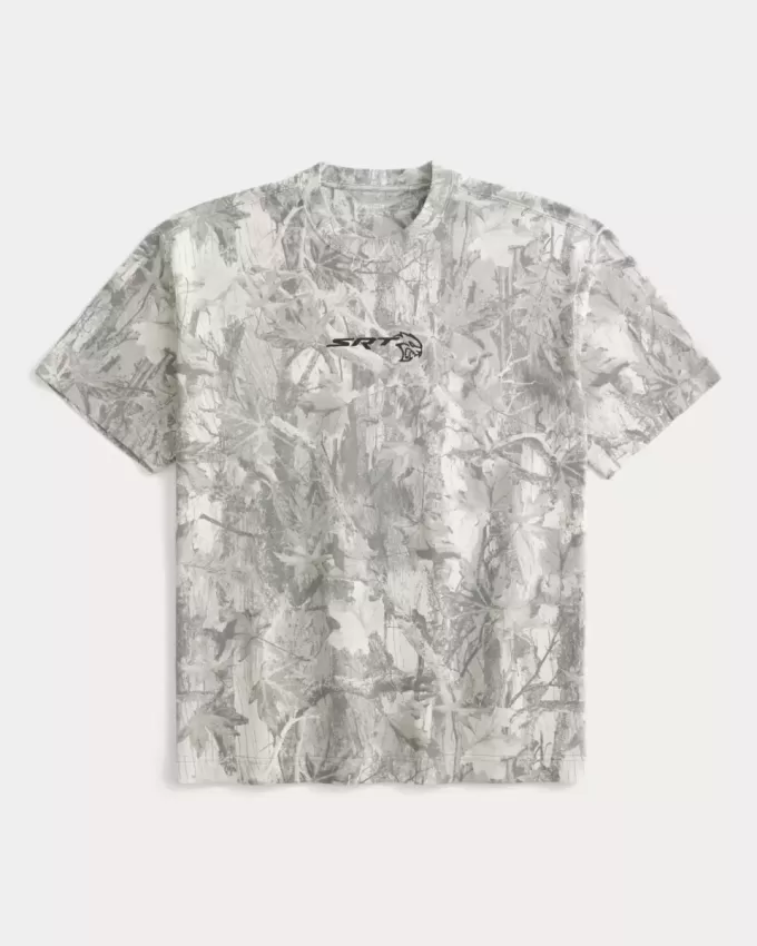 Boxy Heavyweight Camo Dodge Challenger SRT Grafik-T-Shirt