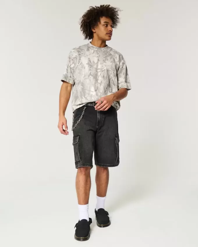Boxy Heavyweight Crop Camo Rundhals-T-Shirt Boxy Heavyweight Crop Camo Rundhals-T-Shirt