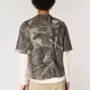 Boxy Heavyweight Crop Camo Rundhals-T-Shirt