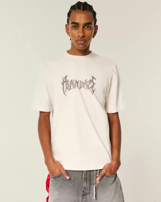 Boxy Heavyweight Heavy Daze Grafik-T-Shirt Boxy Heavyweight Heavy Daze Grafik-T-Shirt