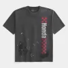 Boxy Heavyweight Honda Grafik-T-Shirt