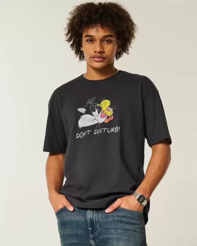 Boxy Heavyweight Looney Tunes Grafik-T-Shirt