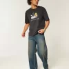 Boxy Heavyweight Looney Tunes Grafik-T-Shirt