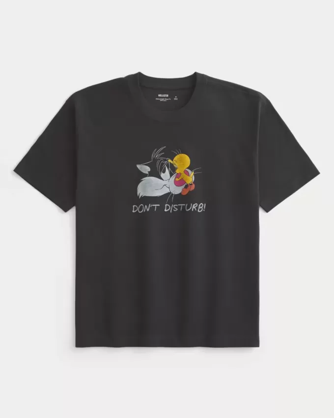 Boxy Heavyweight Looney Tunes Grafik-T-Shirt
