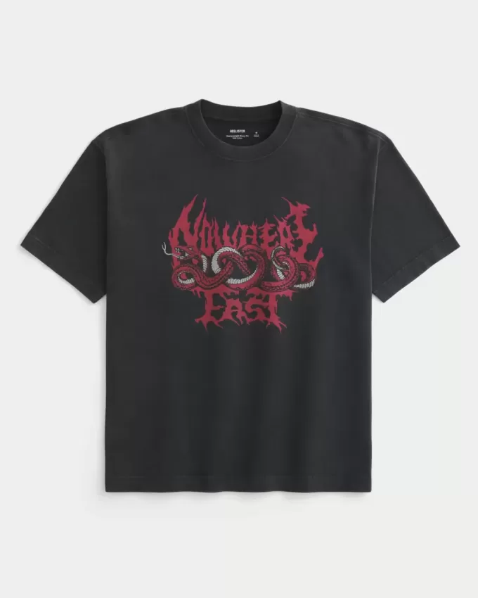 Boxy Heavyweight Nowhere Fast Grafik-T-Shirt Boxy Heavyweight Nowhere Fast Grafik-T-Shirt