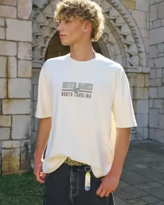 Boxy Heavyweight Outer Banks Grafik-T-Shirt