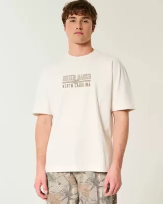 Boxy Heavyweight Outer Banks Grafik-T-Shirt