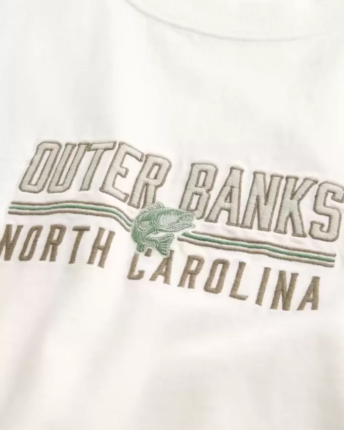 Boxy Heavyweight Outer Banks Grafik-T-Shirt