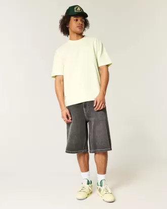 Boxy Heavyweight T-Shirt mit Rundhalsausschnitt