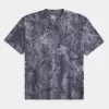 Boxy Heavyweight T-Shirt mit Rundhalsausschnitt und Camouflage-Muster Boxy Heavyweight T-Shirt mit Rundhalsausschnitt und Camouflage-Muster