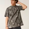 Boxy Heavyweight T-Shirt mit Rundhalsausschnitt und Camouflage-Muster Boxy Heavyweight T-Shirt mit Rundhalsausschnitt und Camouflage-Muster
