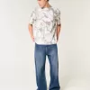 Boxy Heavyweight T-Shirt mit Rundhalsausschnitt und Camouflage-Muster Boxy Heavyweight T-Shirt mit Rundhalsausschnitt und Camouflage-Muster