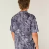 Boxy Heavyweight T-Shirt mit Rundhalsausschnitt und Camouflage-Muster Boxy Heavyweight T-Shirt mit Rundhalsausschnitt und Camouflage-Muster