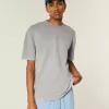 Boxy Heavyweight T-Shirt mit Rundhalsausschnitt und Logo Boxy Heavyweight T-Shirt mit Rundhalsausschnitt und Logo