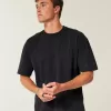Boxy Heavyweight T-Shirt mit Rundhalsausschnitt und Sternenverzierung Boxy Heavyweight T-Shirt mit Rundhalsausschnitt und Sternenverzierung