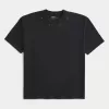 Boxy Heavyweight T-Shirt mit Rundhalsausschnitt und Sternenverzierung Boxy Heavyweight T-Shirt mit Rundhalsausschnitt und Sternenverzierung