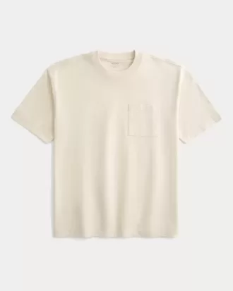 Boxy Heavyweight T-Shirt mit Rundhalsausschnitt und Tasche