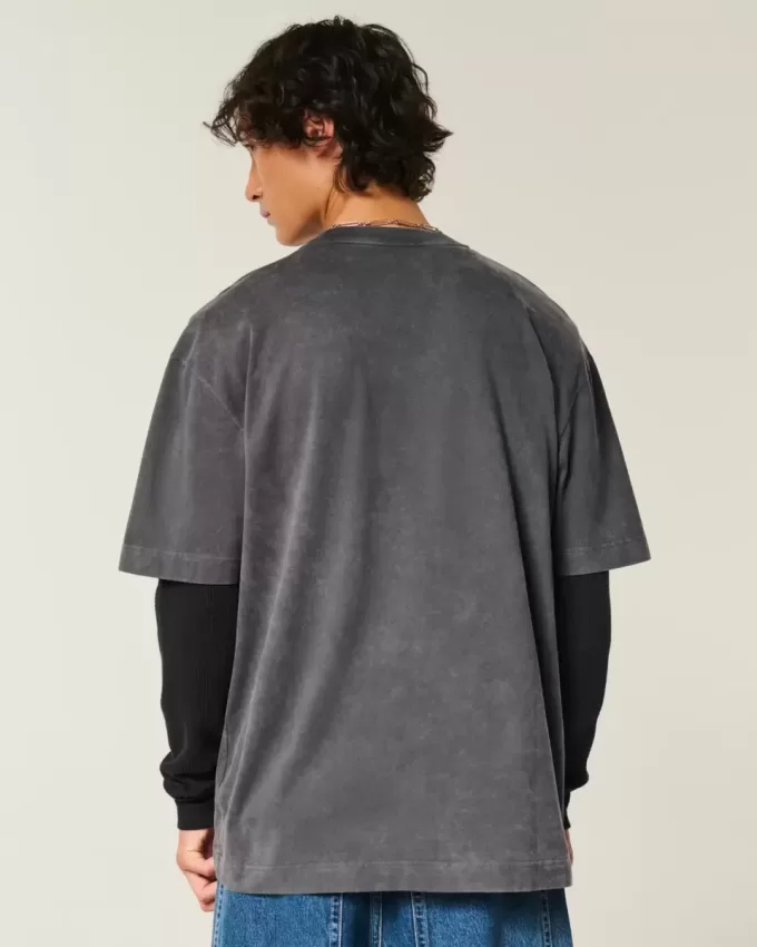 Boxy Heavyweight T-Shirt mit Sterngrafik Boxy Heavyweight T-Shirt mit Sterngrafik