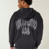 Boxy Hollywood Grafik-Kapuzenpullover mit Reißverschluss Boxy Hollywood Grafik-Kapuzenpullover mit Reißverschluss