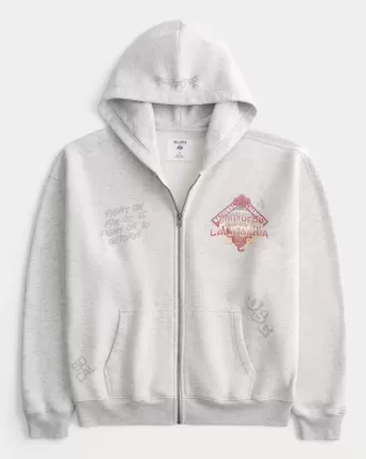 Boxy – Kapuzenpullover mit Reißverschluss und Grafik der University of Southern California Trojans