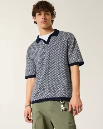 Boxy Kurzarm-Pullover-Polo