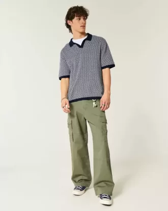 Boxy Kurzarm-Pullover-Polo