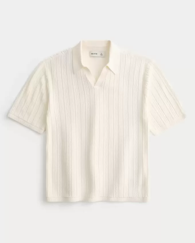 Boxy Kurzarm-Pullover-Polo