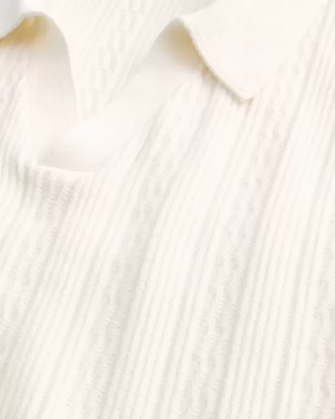 Boxy Kurzarm-Pullover-Polo