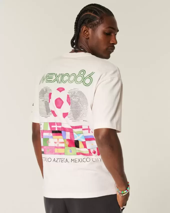 Boxy T-Shirt mit Grafik zur FIFA-Weltmeisterschaft Mexiko 1986