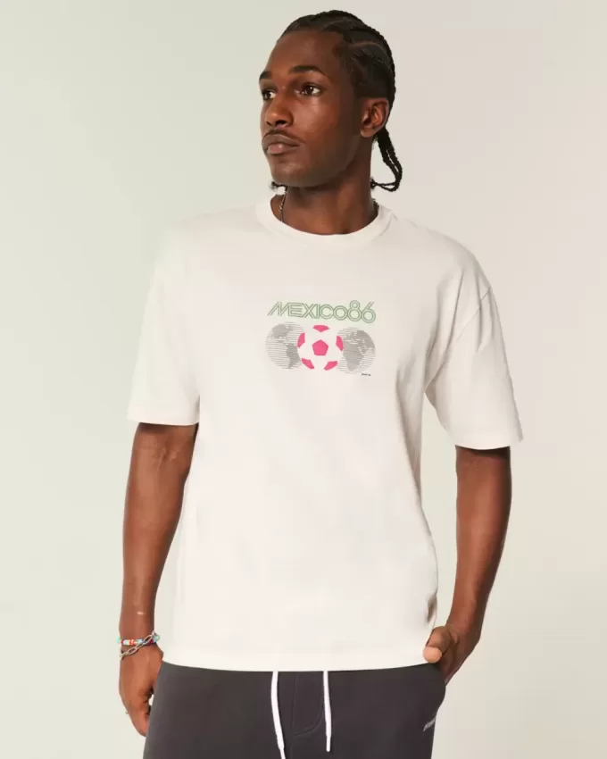 Boxy T-Shirt mit Grafik zur FIFA-Weltmeisterschaft Mexiko 1986