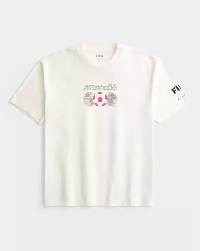 Boxy T-Shirt mit Grafik zur FIFA-Weltmeisterschaft Mexiko 1986
