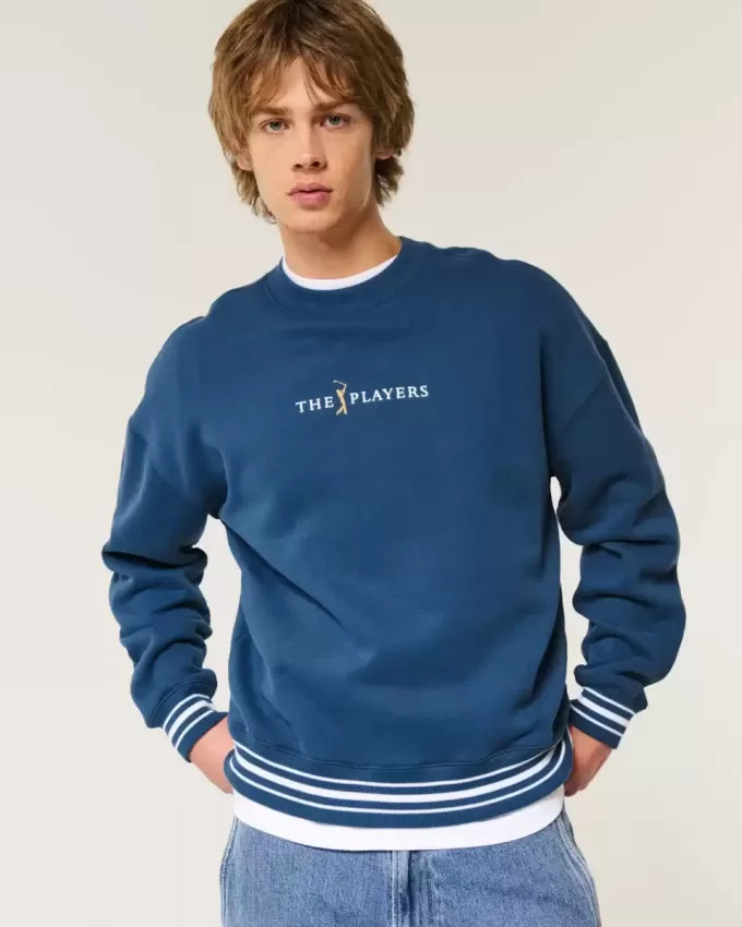 Boxy The Players – Sweatshirt mit Rundhalsausschnitt und Golf-Grafik Boxy The Players – Sweatshirt mit Rundhalsausschnitt und Golf-Grafik
